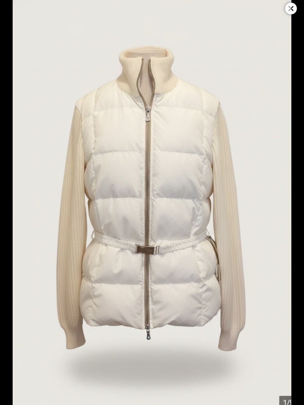 Eleventy White Puffer Jacket Size XL